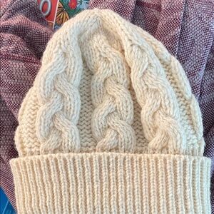 Cozy Cream Cable Knit Kids Hat